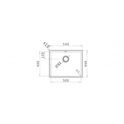Zlewozmywak Pyramis ASTRIS (50X40) 1B podwieszany 101027901